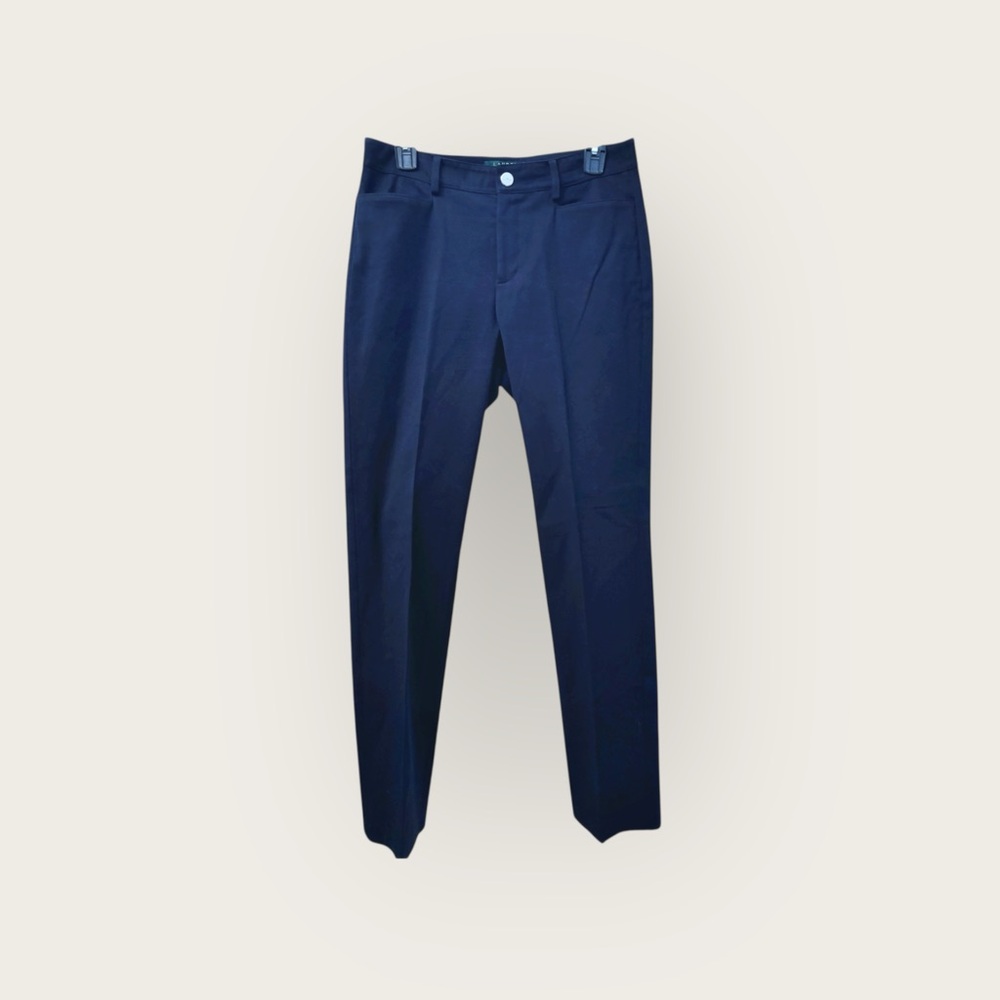 Lauren Ralph Lauren Stretch-Cotton Straight Leg Pants - Navy (Size 4 | NWOT) - Picture 2 of 5